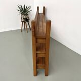 70s modernist shelf in solid elm