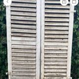 Old wooden shutter blinds