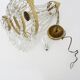 Vintage three-tiered balloon chandelier, glass pendants. 1970s.