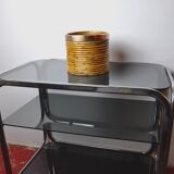 Rattan and copper basket, Italy, 1970