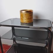 Panier en rotin et cuivre, Italie, 1970