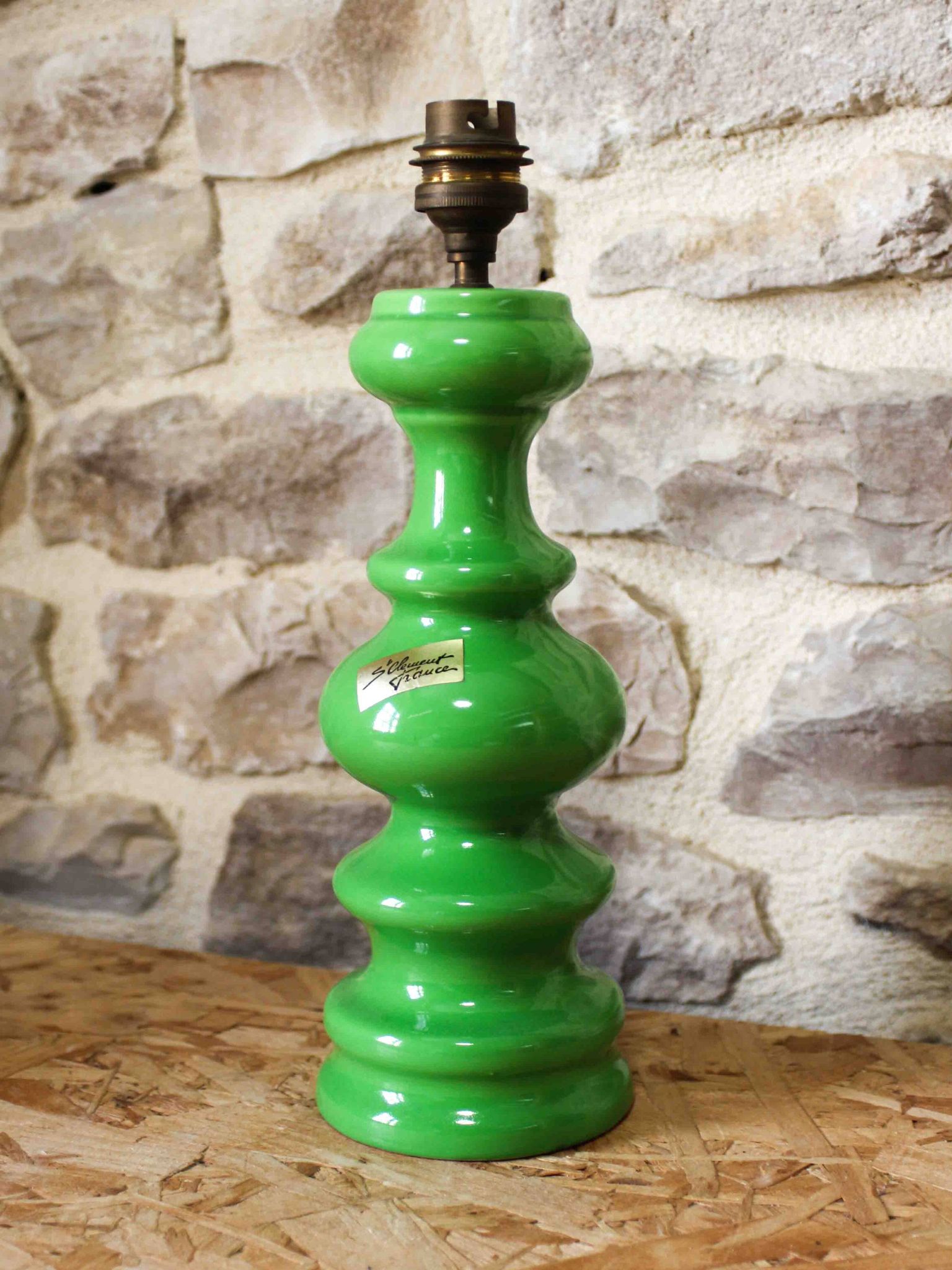 Pied de lampe en céramique émaillé Saint Clément