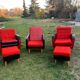 Mid-century lounge chairs with ottomans, 1960s, set of 5