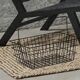 Metal basket with rectangular handle