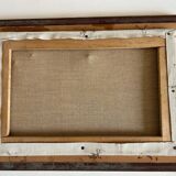 Huile sur Toile « Le pont de Blamont sur l'Ourcq » de Laby . XX.