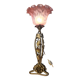 Art Deco wrought iron lamp with glass paste tulip, 1930s, with its wire