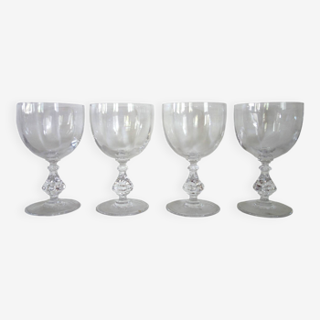 4 aperitif glasses in Sèvres crystal, Choiseul model