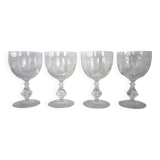 4 aperitif glasses in Sèvres crystal, Choiseul model
