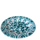 Vintage Gmundner Keramik Serving Oval Plate / Austria / Green Flamed / 2