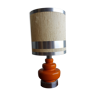 Lampe céramique orange années 70