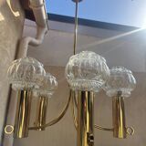 70s Space Age style gold chandelier