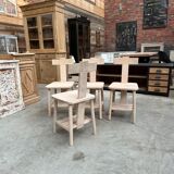 Suite of 4 atypical elm chairs