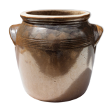 Brown glazed grease pot