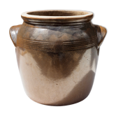 Brown glazed grease pot