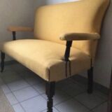 1 old sofa/bench and 1 armchair