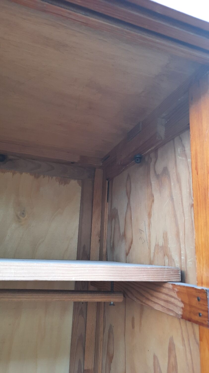 Vintage wardrobe with sliding door