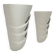 Pair of vintage wall lights, matte white plaster, France, 1970