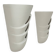 Pair of vintage wall lights, matte white plaster, France, 1970