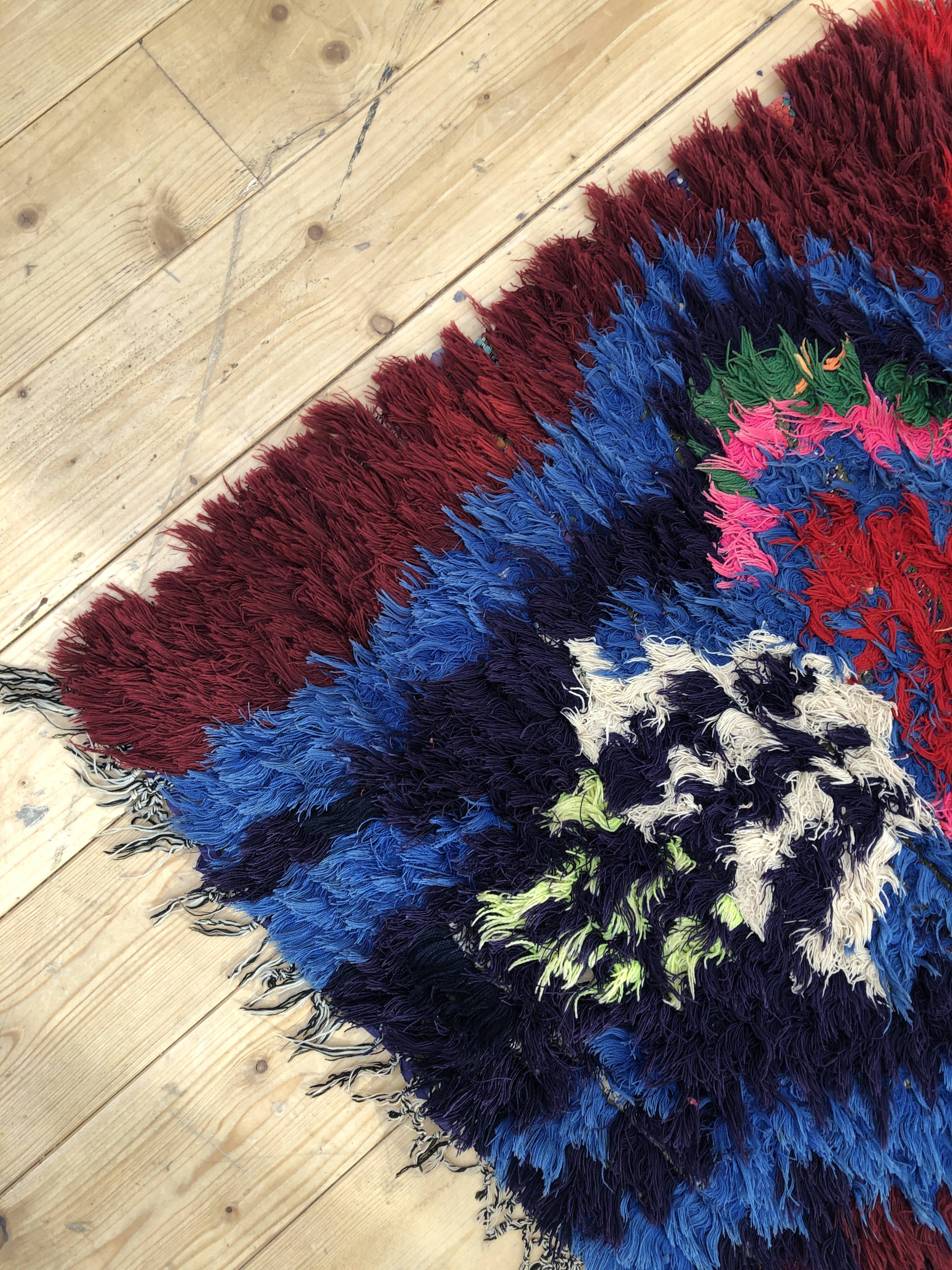 Moroccan Berber carpet Old Azilal 2.2x0.79m
