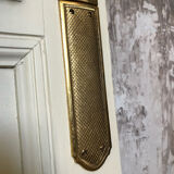 Old wooden glass door