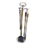 Old Brass Fireplace Servant - 3 Tools