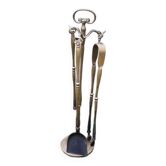 Old Brass Fireplace Servant - 3 Tools