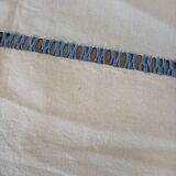Antique linen/mixed sheet with embroidery