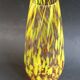 Vase conique verre de Murano moucheté jaune 1970