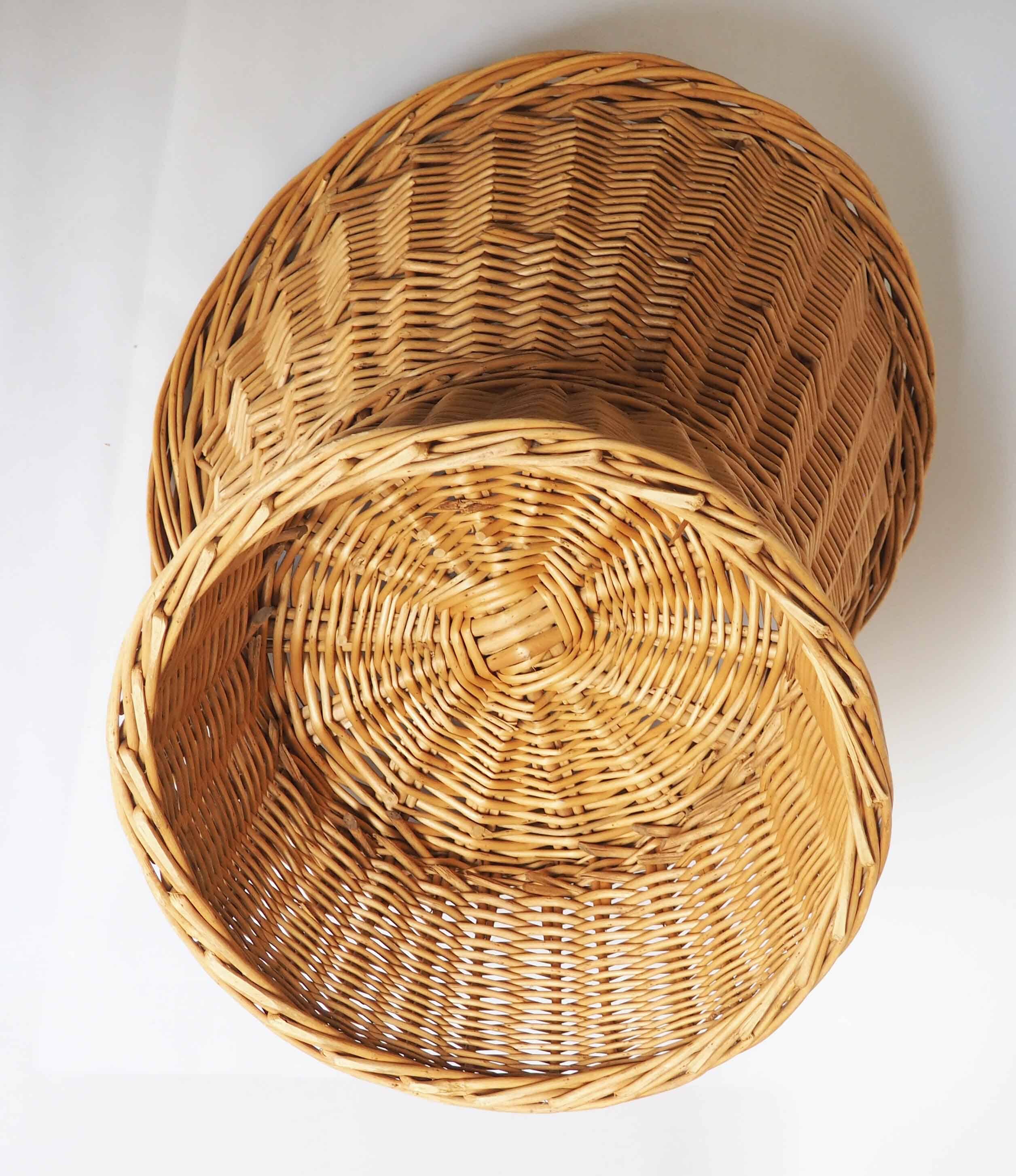 Children's rattan basket armchair