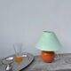 Two-tone ceramic bedside lamp 1980