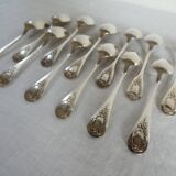 12 Silver-plated metal teaspoons 18 grs, Uniplat model