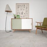 U-452 Green and White Sideboard by Jiri Jiroutek for Interier Praha 1960