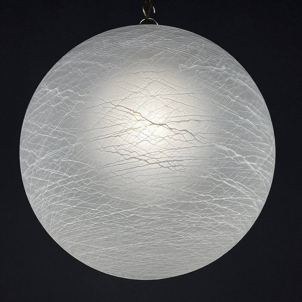 Large vintage Murano glass lamp, swirling Italian design, 1970s.