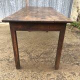 Rustic antique farmhouse table in solid oak with 1 drawer.