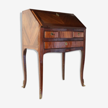 Louis XV style slope office precious wood veneer 19th century