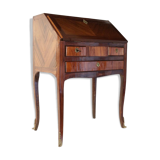Louis XV style slant-front desk with precious wood veneer, 19th century