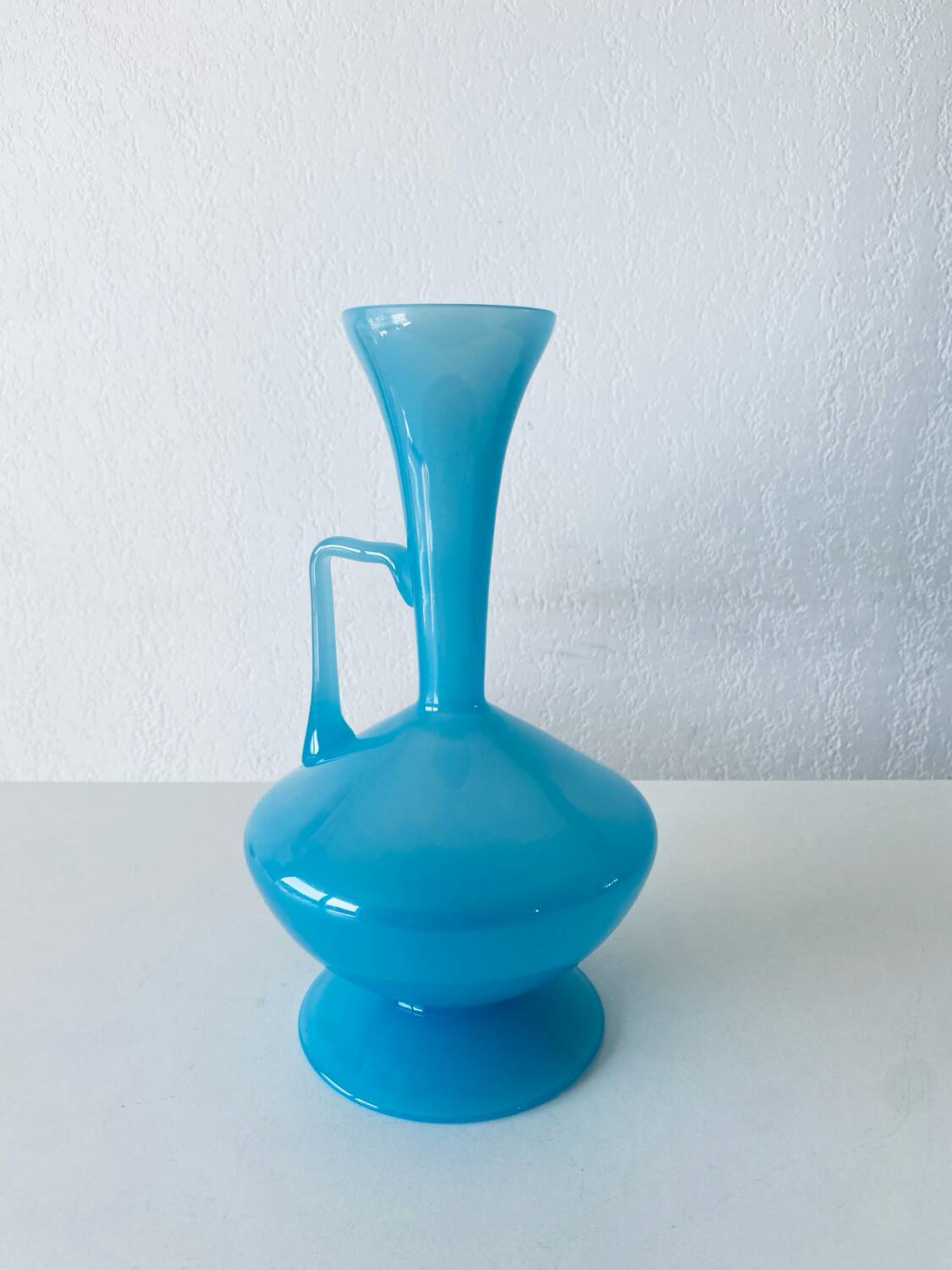 Blue opaline carafe