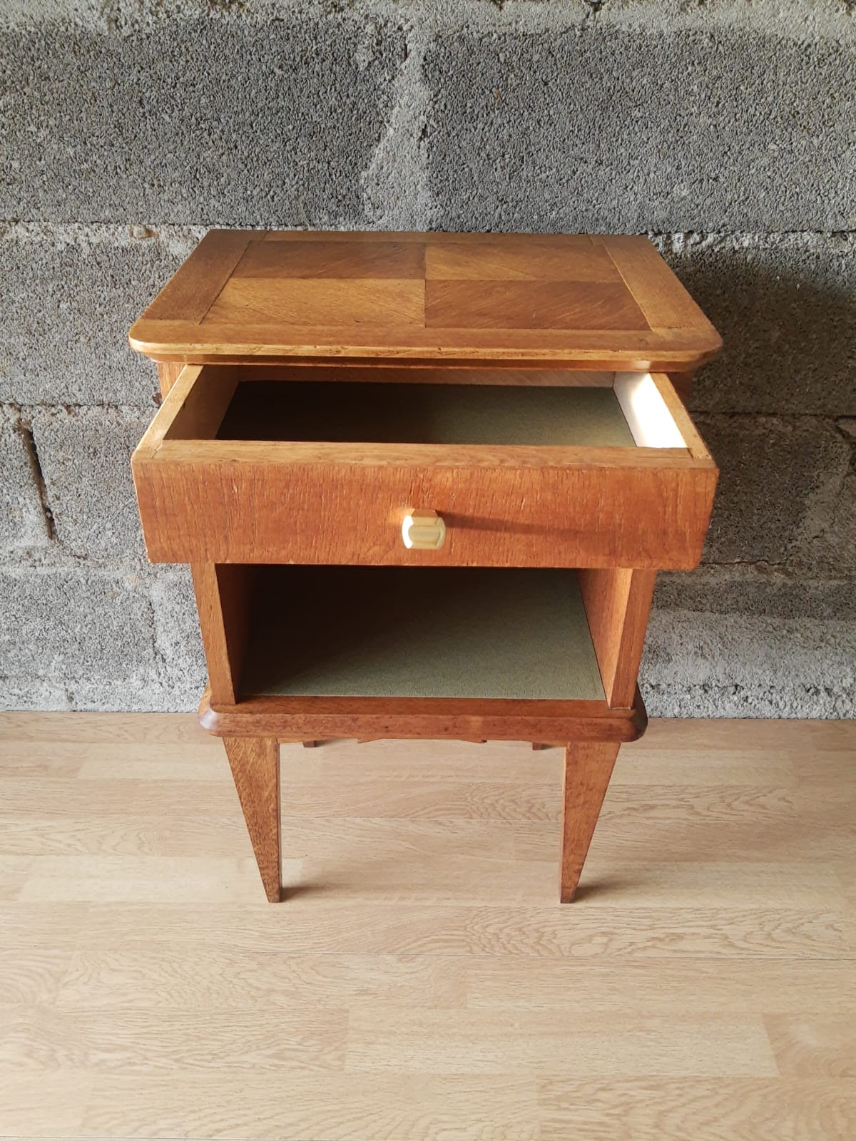 Vintage oak bedside/nightstand