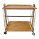 Metal trolley in beech wood and metal upright from the 60s