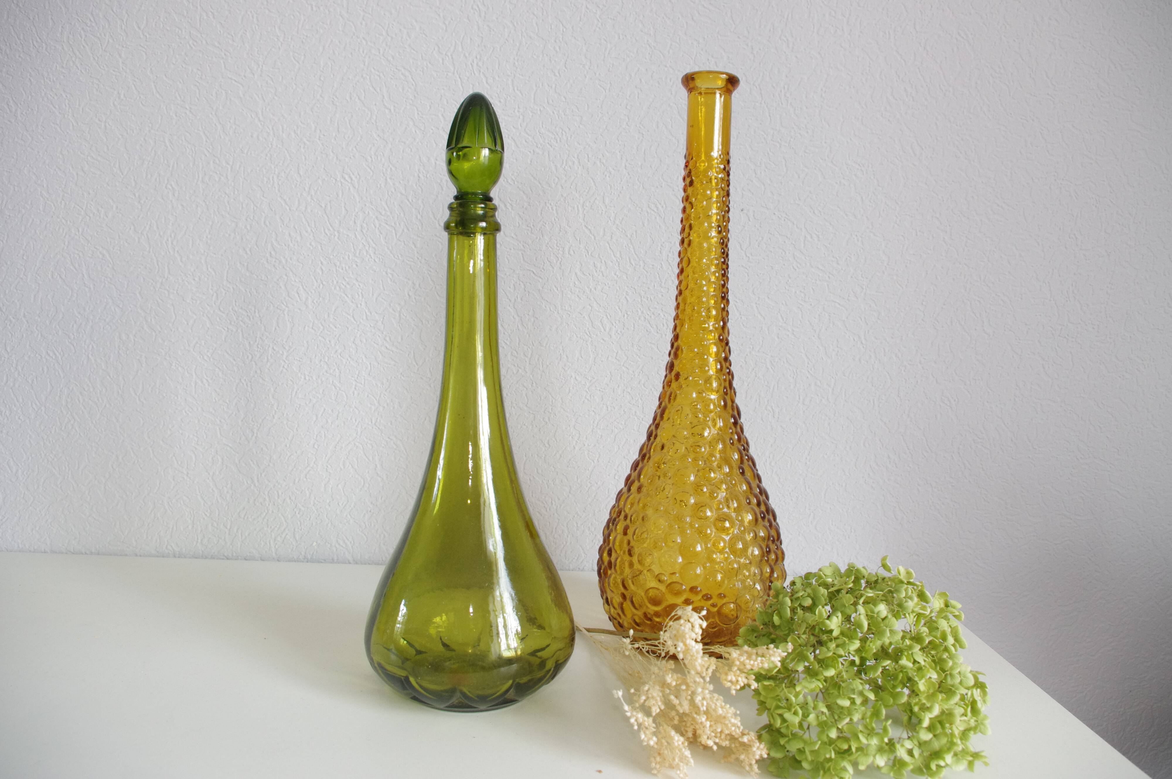 Carafe style empoli jaune