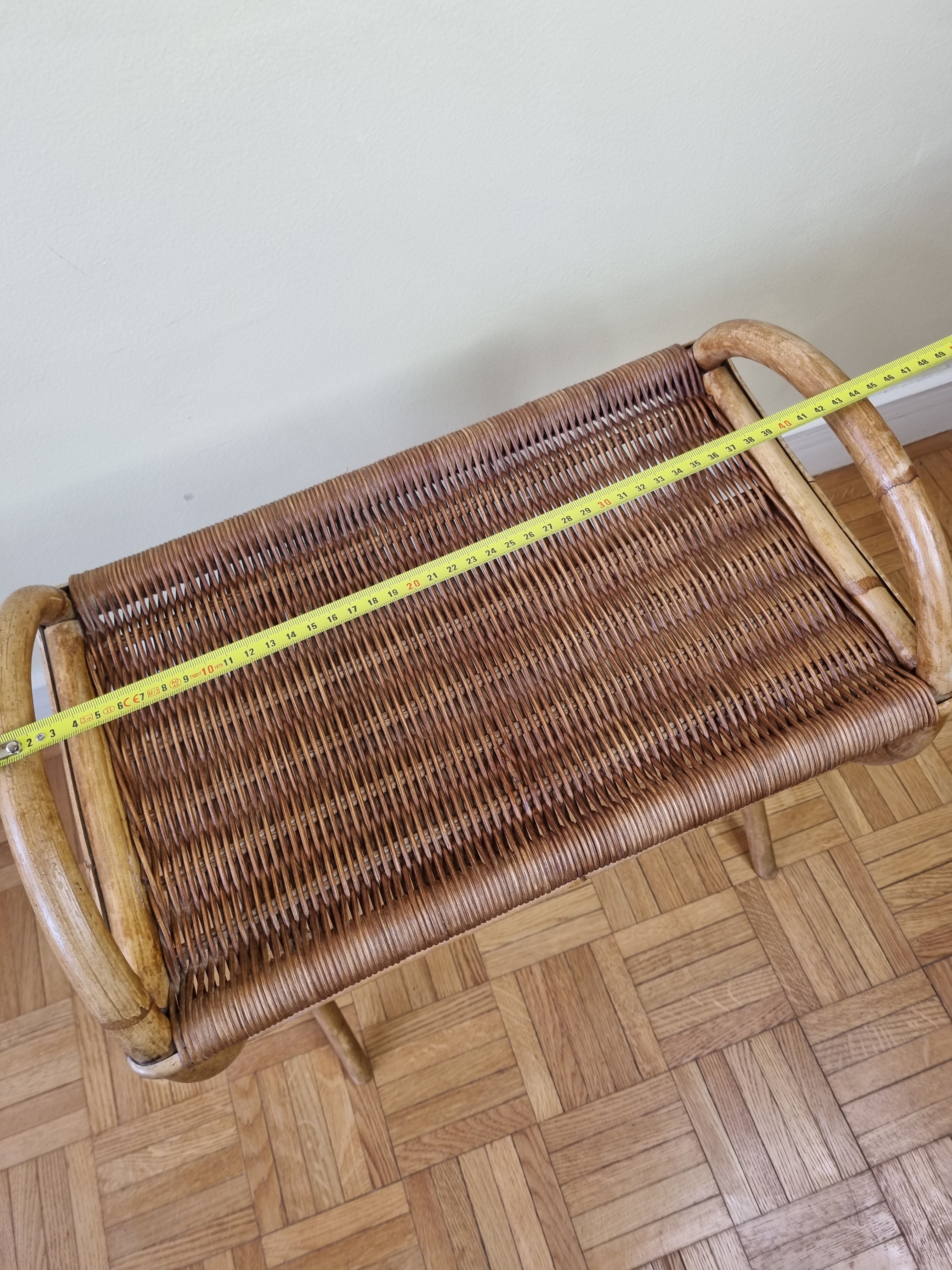 Vintage rattan magazine holders, 50s-60s