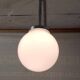 Opaline globe pendant light - mid-20th century