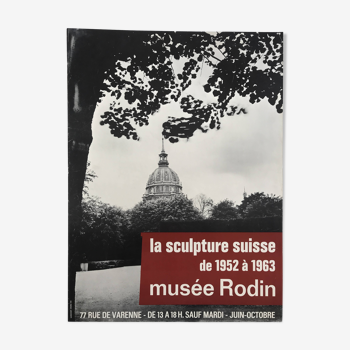 Dix ans de sculpture suisse : 1952-1963, Musée Rodin, 1963. Affiche originale
