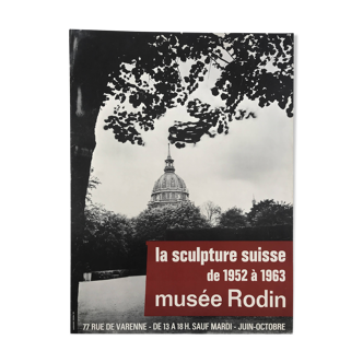 Dix ans de sculpture suisse : 1952-1963, Musée Rodin, 1963. Affiche originale