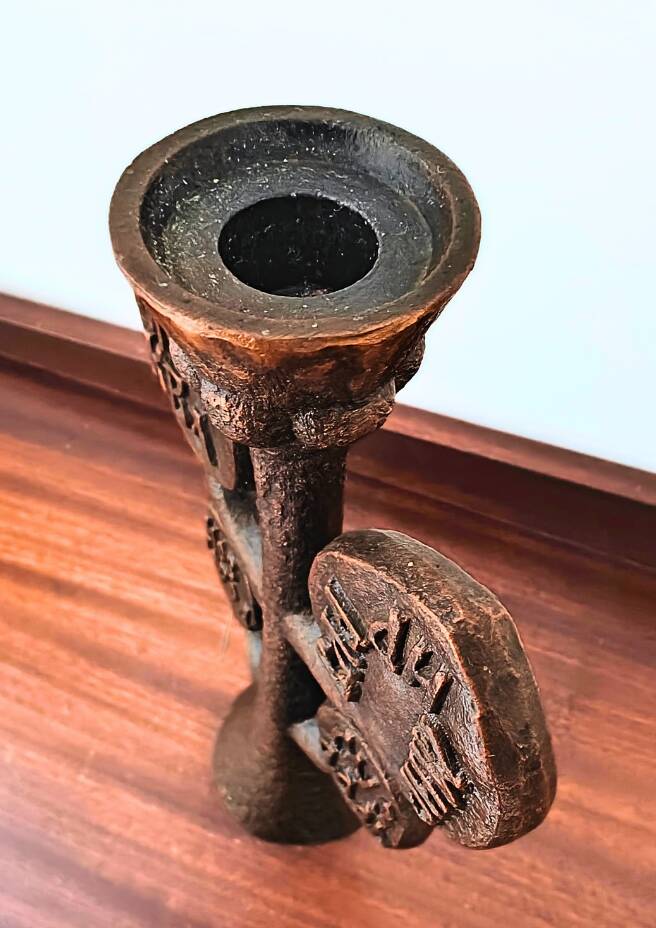 Mid-century bronze candlestick Golden Ring from Russia