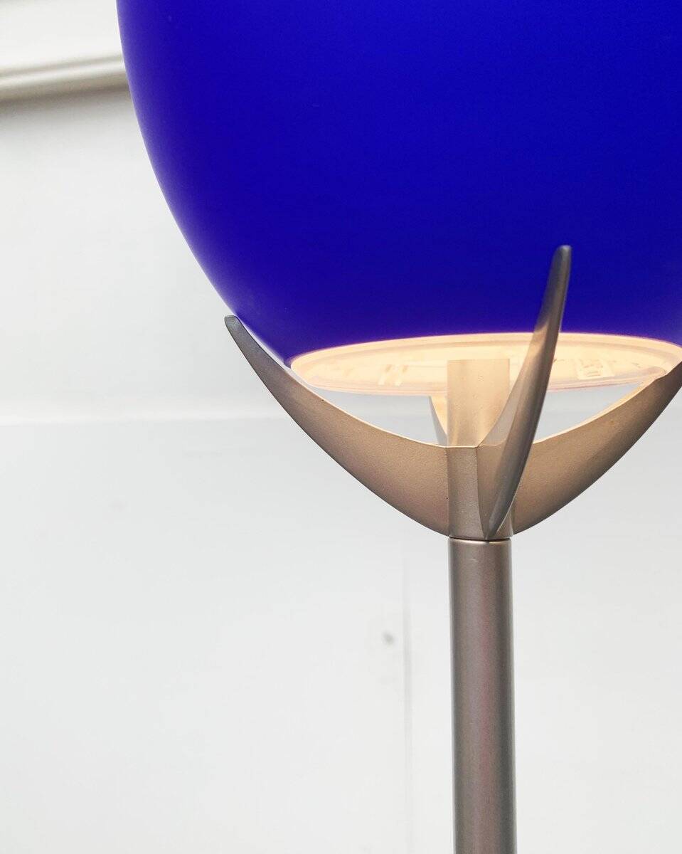 Vintage postmodern floor lamp in Italian glass by Lucente.