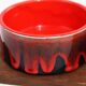 Scandinavian teak tray with 4 ceramic ramekins 1960