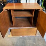 Modular wall system with Cado panels by Poul Cadovius, teak, from 1959.