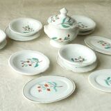 Dinette en faience service de table  decor floral