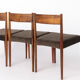 Set of 3 Vintage Rosewood Dining Chairs, 1960s Mid Century Modern Chairs